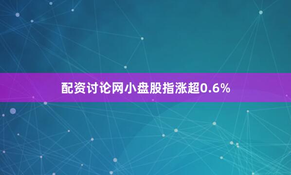 配资讨论网小盘股指涨超0.6%