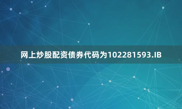 网上炒股配资债券代码为102281593.IB